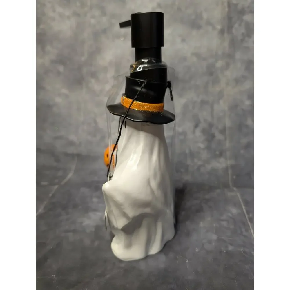 Ghost Witch Hat Glitter Pumpkin Soap Pump Dispenser Halloween Decor NEW!